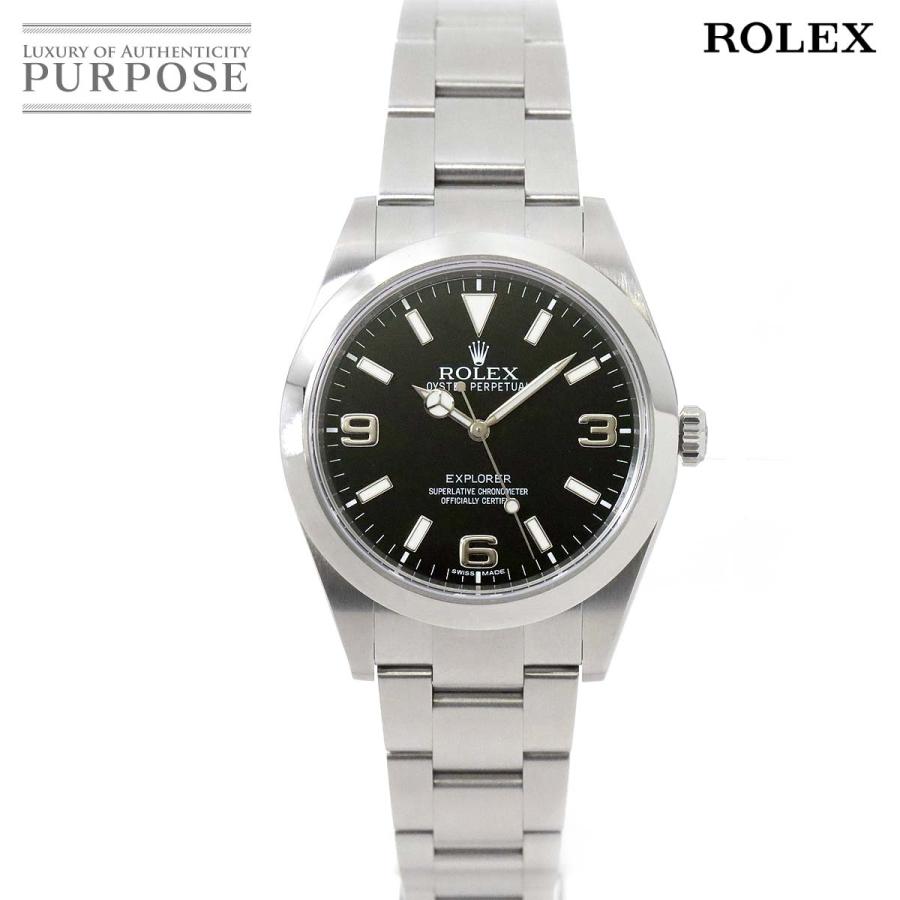 新品同様 ロレックス ROLEX エクスプローラ1 214270 ランダム ルーレット メンズ 腕時計 ブラック 文字盤 自動巻き Explorer I 90187050｜purpose-inc