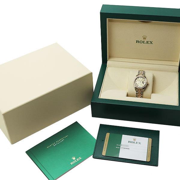 【中古良品】 ROLEX ロレックス デイトジャスト 279383RBR ランダムシリアル 自動巻き レディース 10Pダイヤ ジュビリーブレスレット｜inage78｜06