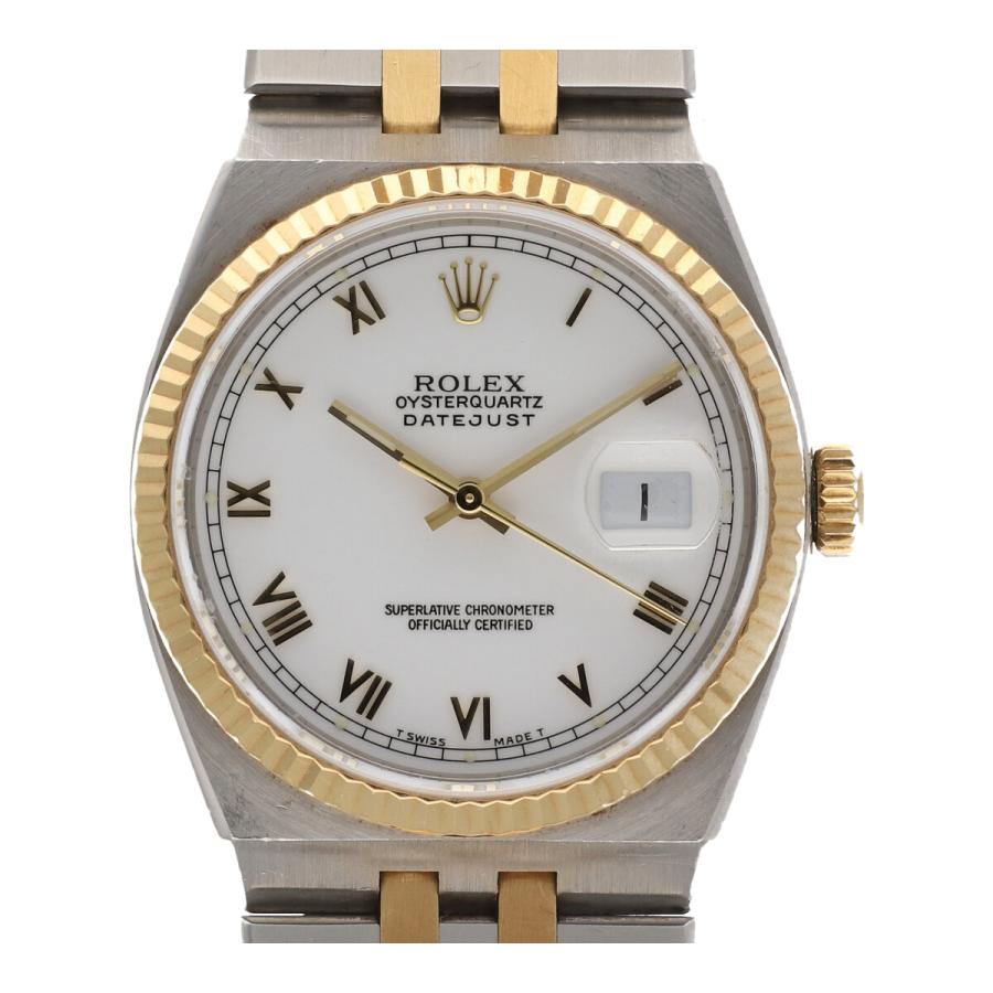 【中古】 ROLEX ロレックス デイトジャスト 17013 オイスタークォーツ ローマン文字盤 コンビ 腕時計 23000427 AO｜liqueurbank｜01